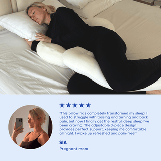 3-Piece Ergonomic Modular Maternity Pillow in Mulberry Silk